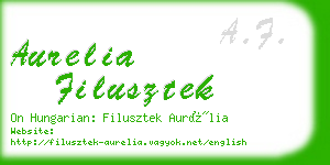 aurelia filusztek business card
